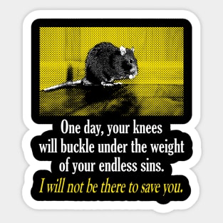 One Day Rat Sticker